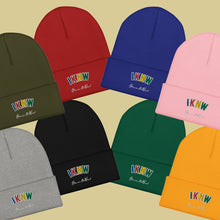 Load image into Gallery viewer, I.K.N.W. Embroidered Retro Beanie (Select Your Color)