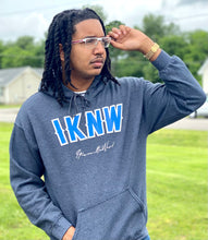 Load image into Gallery viewer, I.K.N.W. Retro Unisex Hoodie (Royal Colorway)
