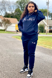 I.K.N.W. Navy Signature Jogging Suit (Embroidered)